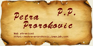 Petra Proroković vizit kartica